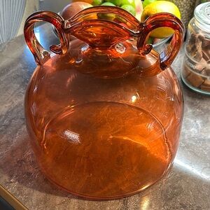 Beautiful Alex Stisser orange vase.